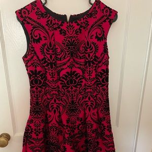 Velvet embroidered evening dress